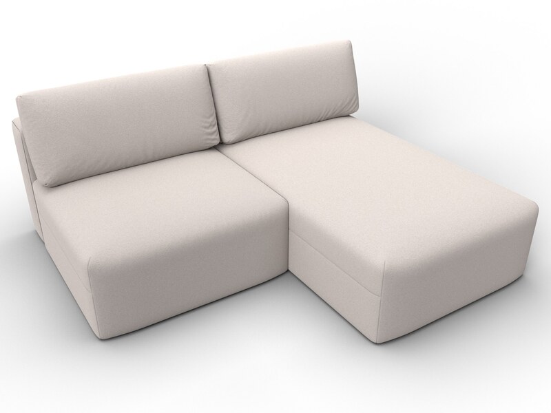 Диван угловой модульный Лига-060 НПБ угол универсальный, Замша, JOLY 05 бежевый