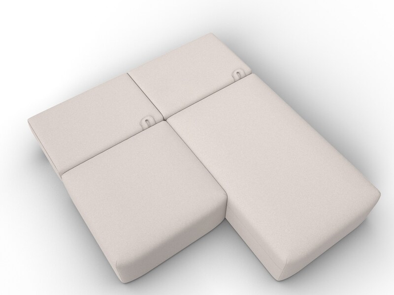 Диван угловой модульный Лига-060 НПБ угол универсальный, Замша, JOLY 05 бежевый