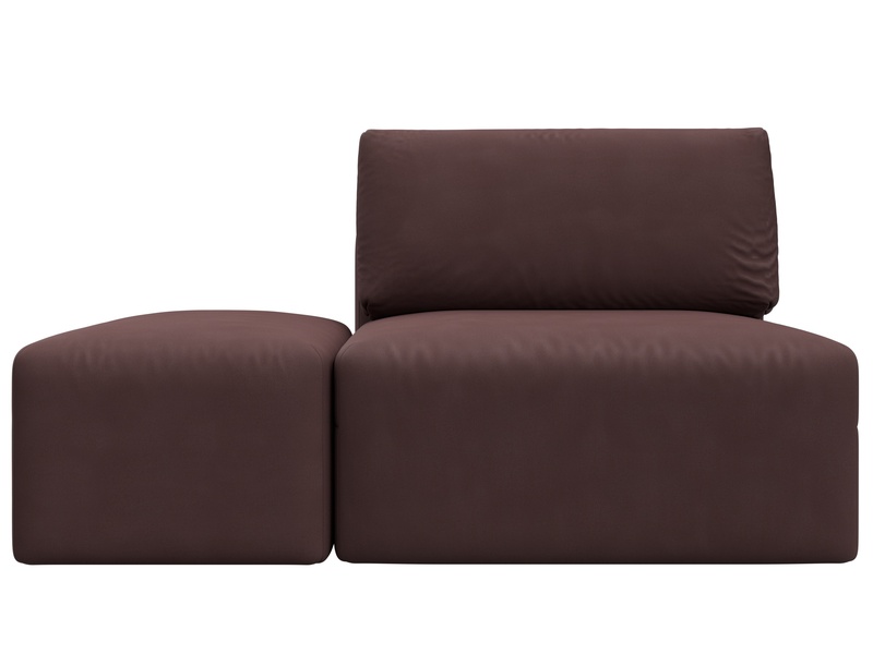 Модули диван и пуф Лига-060 НПБ, Замша, JOLY 09 бордовый
