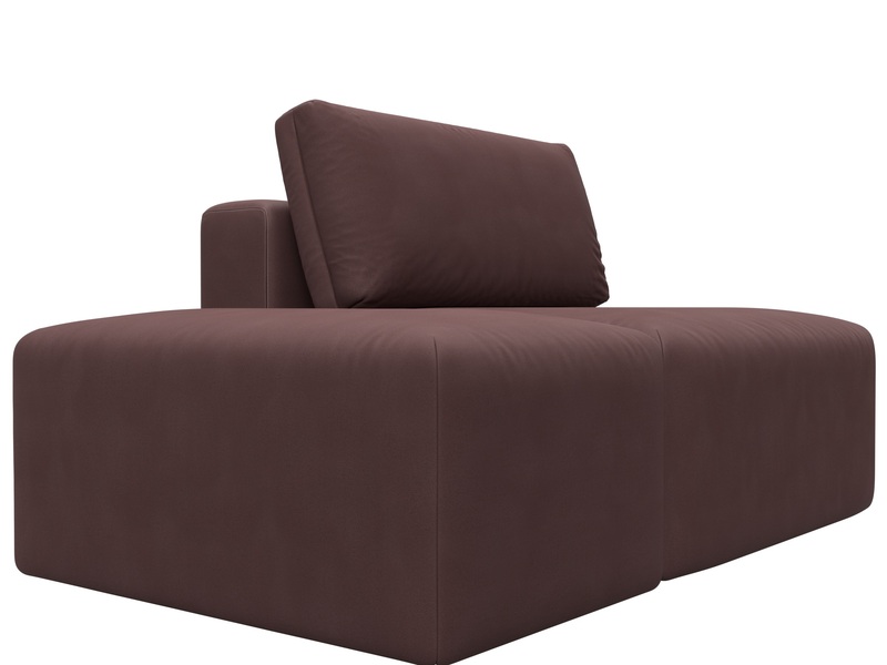 Модули диван и пуф Лига-060 НПБ, Замша, JOLY 09 бордовый