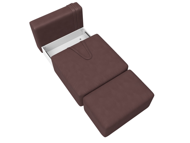 Модули диван и пуф Лига-060 НПБ, Замша, JOLY 09 бордовый