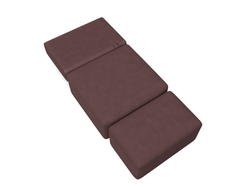 Модули диван и пуф Лига-060 НПБ, Замша, JOLY 09 бордовый