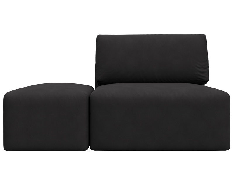 Модули диван и пуф Лига-060 НПБ, Замша, JOLY 08 коричневый