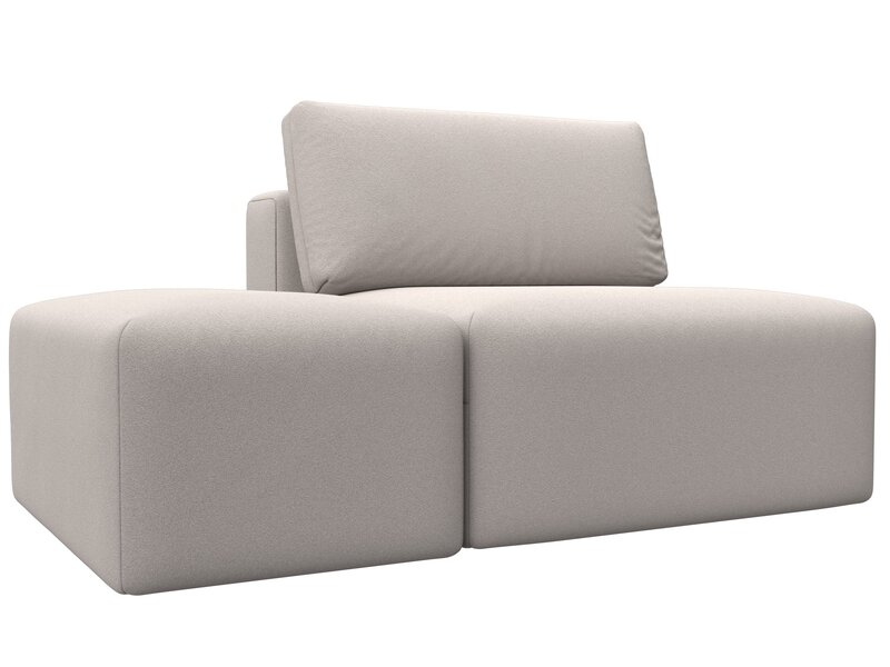 Модули диван и пуф Лига-060 НПБ, Замша, JOLY 05 бежевый