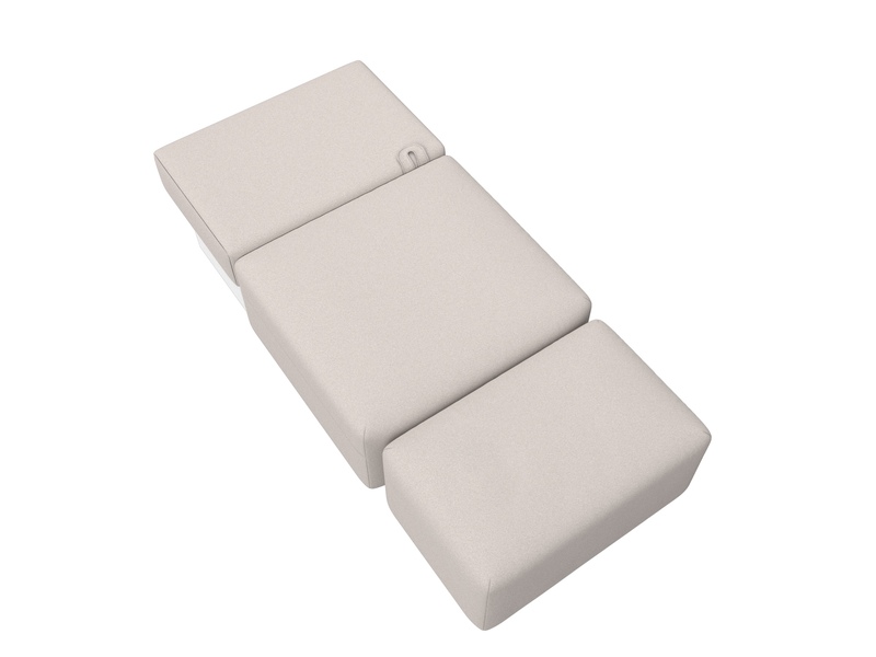 Модули диван и пуф Лига-060 НПБ, Замша, JOLY 05 бежевый