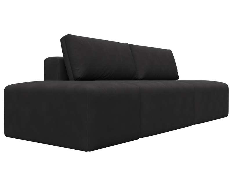 Диван прямой модульный с пуфом Лига-060 НПБ, Замша, JOLY 08 коричневый