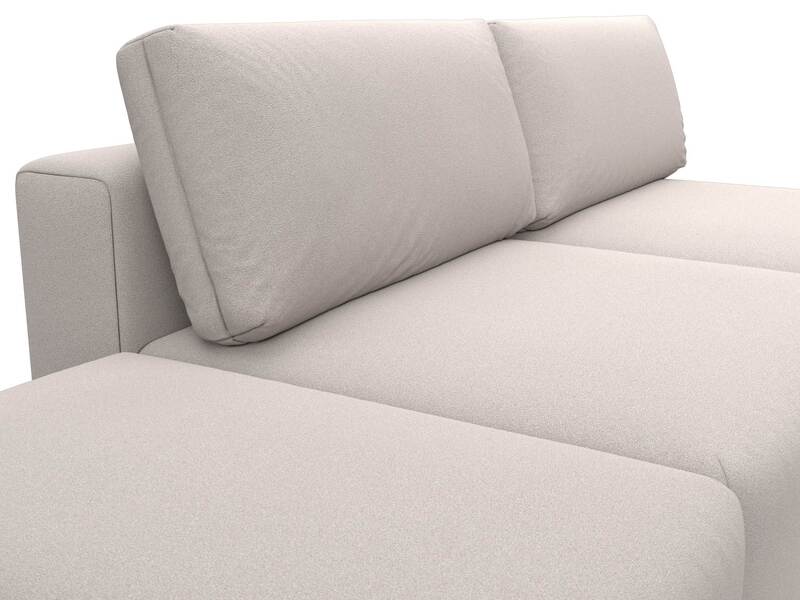 Диван прямой модульный с пуфом Лига-060 НПБ, Замша, JOLY 05 бежевый