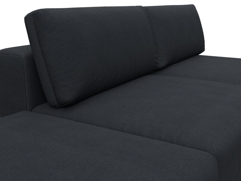 Диван угловой модульный с пуфом Лига-060 НПБ угол универсальный, Замша, JOLY 16 темно-серый