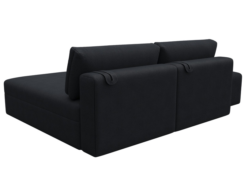 Диван угловой модульный с пуфом Лига-060 НПБ угол универсальный, Замша, JOLY 16 темно-серый