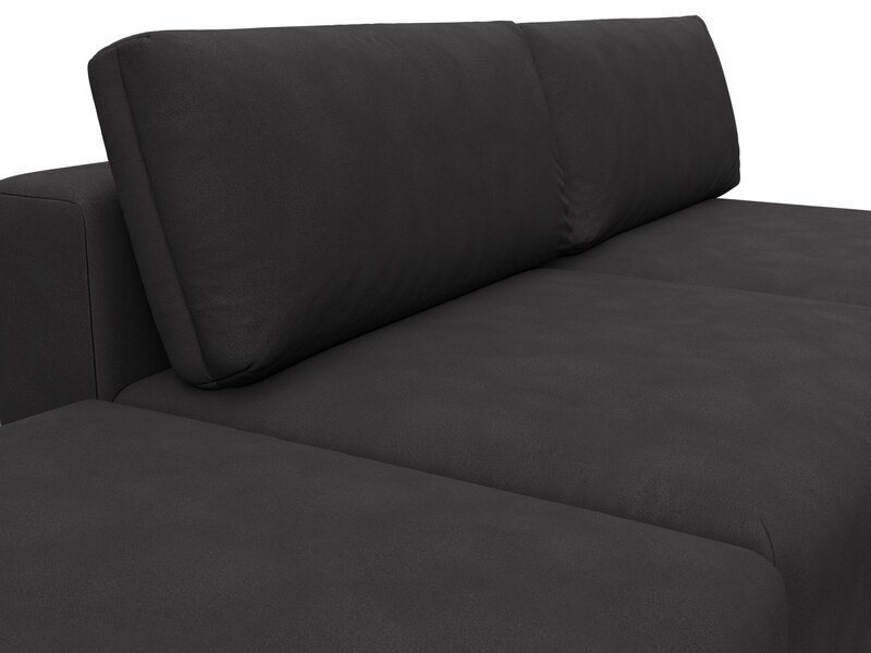 Диван угловой модульный с пуфом Лига-060 НПБ угол универсальный, Замша, JOLY 08 коричневый