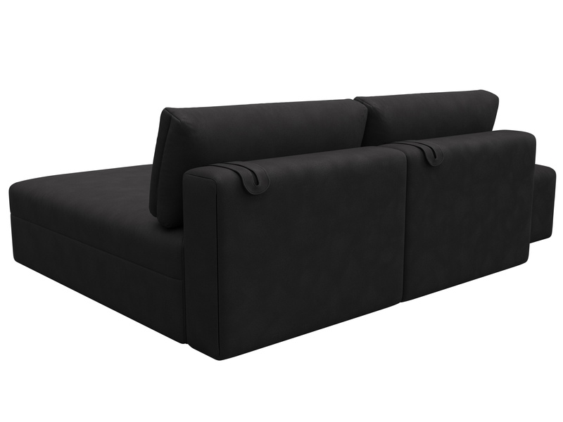 Диван угловой модульный с пуфом Лига-060 НПБ угол универсальный, Замша, JOLY 08 коричневый