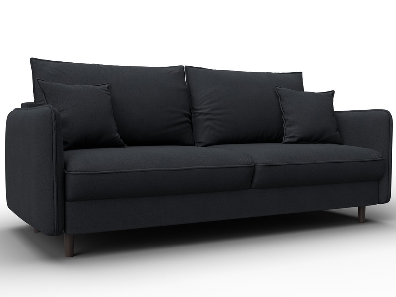 Диван прямой Лига-064 НПБ, Замша, JOLY 16 темно-серый