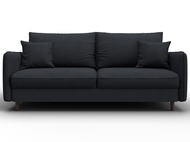 Диван прямой Лига-064 НПБ, Замша, JOLY 16 темно-серый