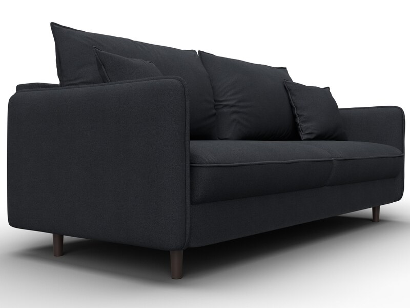 Диван прямой Лига-064 НПБ, Замша, JOLY 16 темно-серый