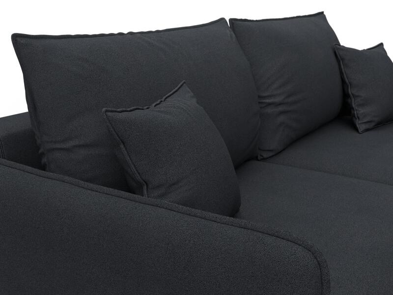 Диван прямой Лига-064 НПБ, Замша, JOLY 16 темно-серый