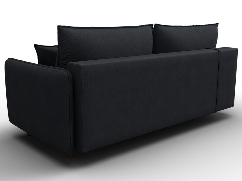 Диван прямой Лига-064 НПБ, Замша, JOLY 16 темно-серый