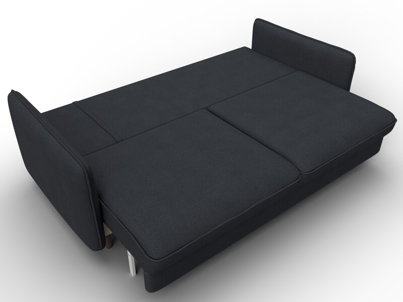 Диван прямой Лига-064 НПБ, Замша, JOLY 16 темно-серый