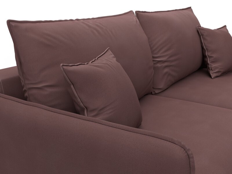 Диван прямой Лига-064 НПБ, Замша, JOLY 09 бордовый