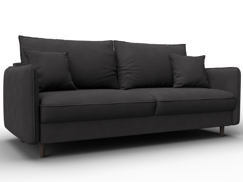 Диван прямой Лига-064 НПБ, Замша, JOLY 08 коричневый