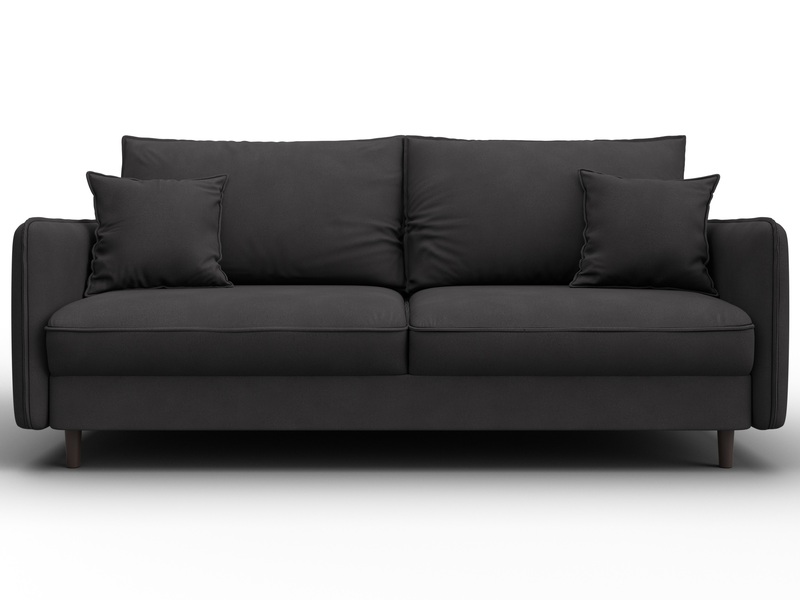 Диван прямой Лига-064 НПБ, Замша, JOLY 08 коричневый