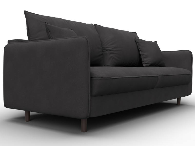 Диван прямой Лига-064 НПБ, Замша, JOLY 08 коричневый