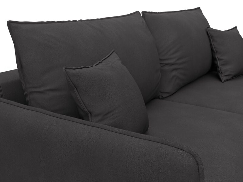 Диван прямой Лига-064 НПБ, Замша, JOLY 08 коричневый