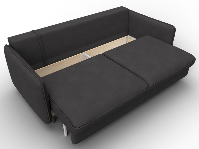 Диван прямой Лига-064 НПБ, Замша, JOLY 08 коричневый