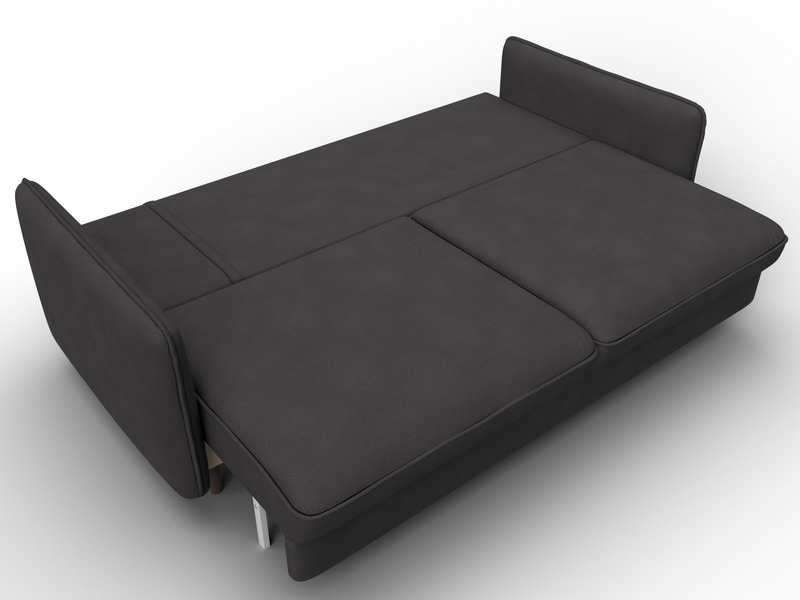 Диван прямой Лига-064 НПБ, Замша, JOLY 08 коричневый