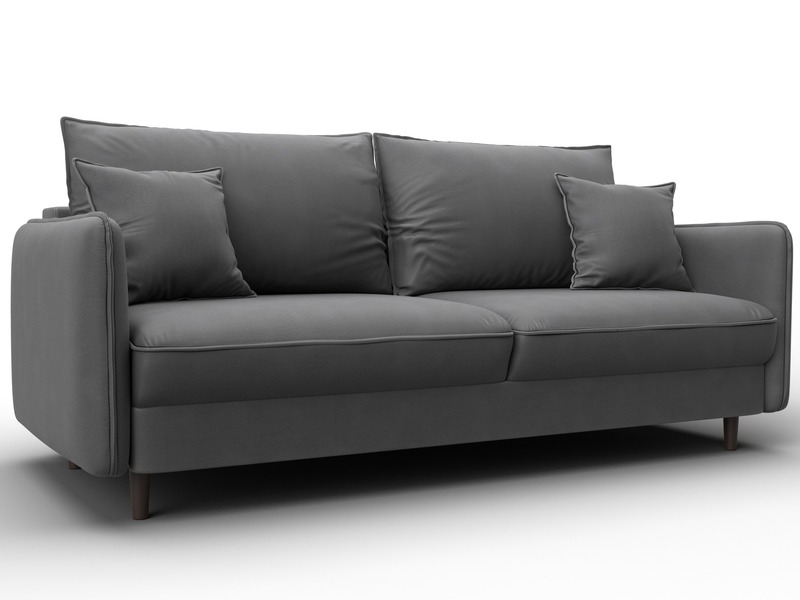 Диван прямой Лига-064 НПБ, Замша, JOLY 13 серый