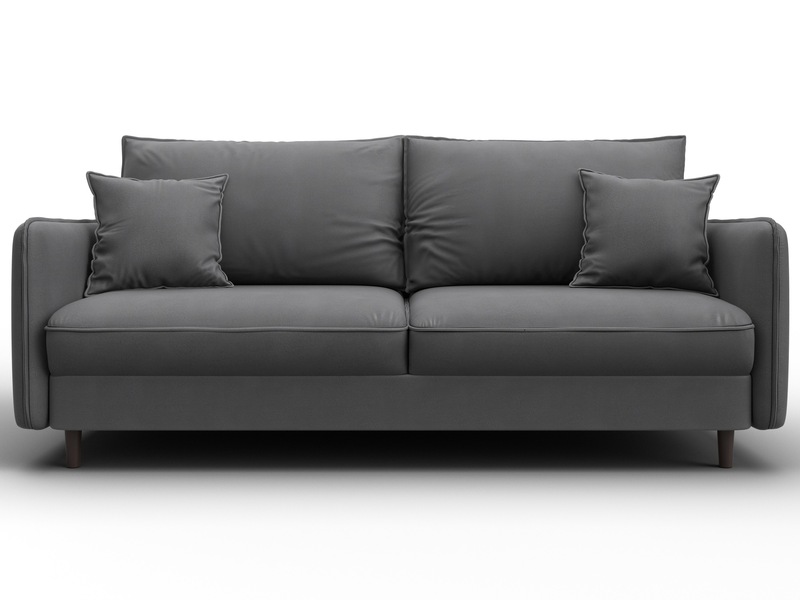 Диван прямой Лига-064 НПБ, Замша, JOLY 13 серый