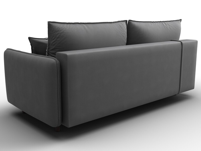 Диван прямой Лига-064 НПБ, Замша, JOLY 13 серый