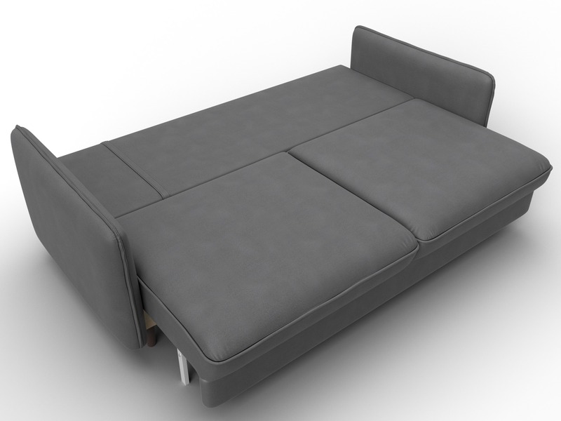 Диван прямой Лига-064 НПБ, Замша, JOLY 13 серый