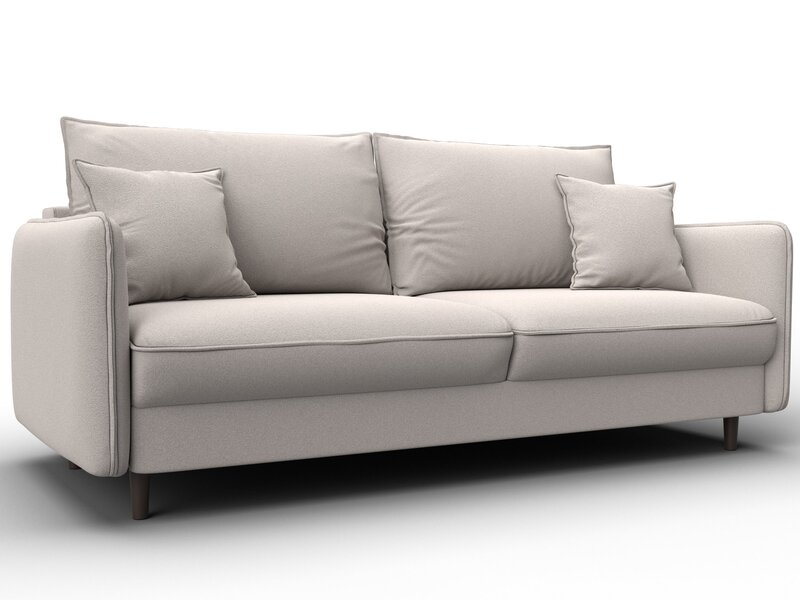 Диван прямой Лига-064 НПБ, Замша, JOLY 05 бежевый