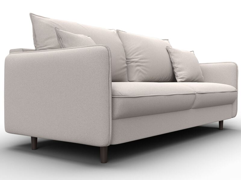 Диван прямой Лига-064 НПБ, Замша, JOLY 05 бежевый