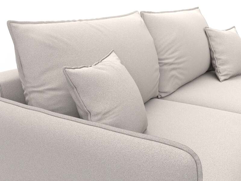 Диван прямой Лига-064 НПБ, Замша, JOLY 05 бежевый