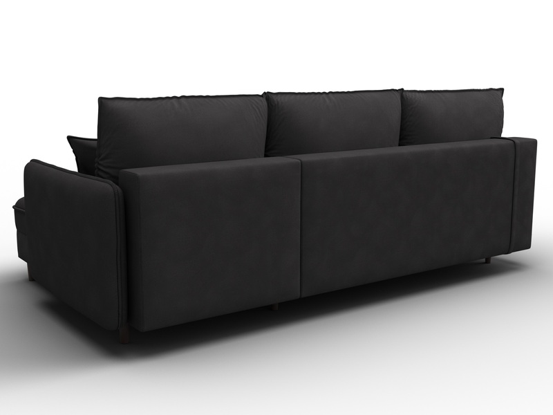 Диван угловой Лига-064 НПБ угол универсальный, Замша, JOLY 08 коричневый