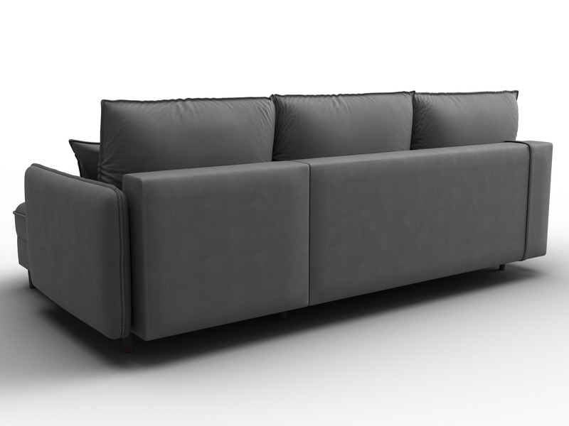 Диван угловой Лига-064 НПБ угол универсальный, Замша, JOLY 13 серый