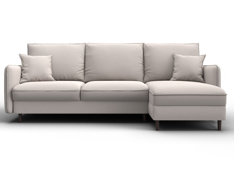 Диван угловой Лига-064 НПБ угол универсальный, Замша, JOLY 05 бежевый