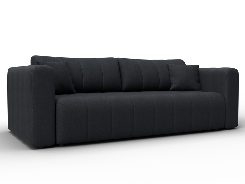 Диван прямой Лига-062 НПБ, Замша, JOLY 16 темно-серый