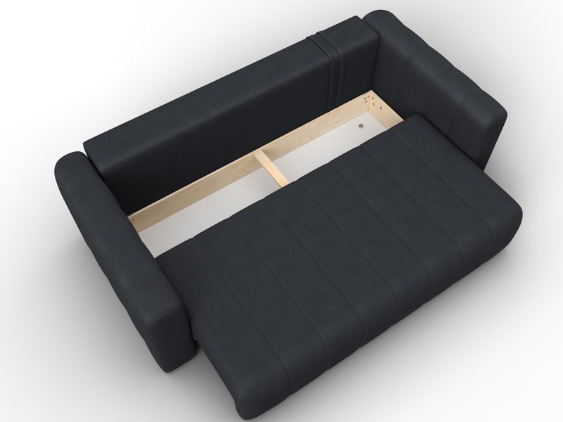 Диван прямой Лига-062 НПБ, Замша, JOLY 16 темно-серый