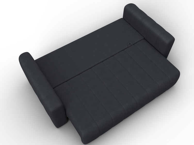 Диван прямой Лига-062 НПБ, Замша, JOLY 16 темно-серый