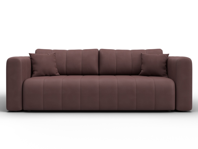 Диван прямой Лига-062 НПБ, Замша, JOLY 09 бордовый