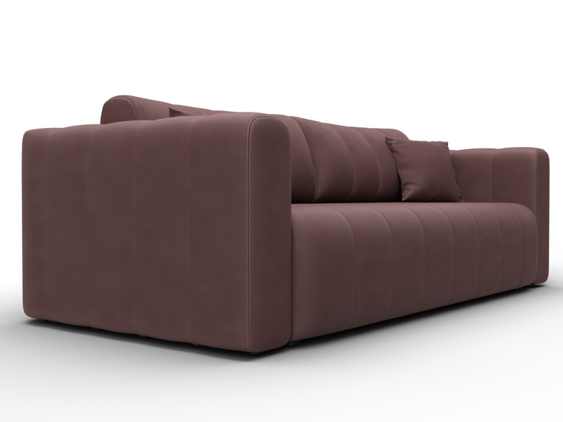 Диван прямой Лига-062 НПБ, Замша, JOLY 09 бордовый