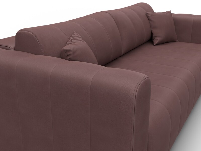 Диван прямой Лига-062 НПБ, Замша, JOLY 09 бордовый
