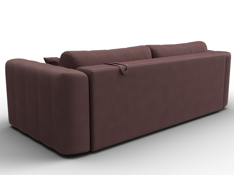 Диван прямой Лига-062 НПБ, Замша, JOLY 09 бордовый