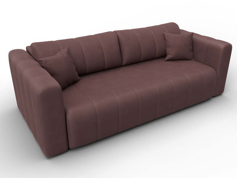 Диван прямой Лига-062 НПБ, Замша, JOLY 09 бордовый