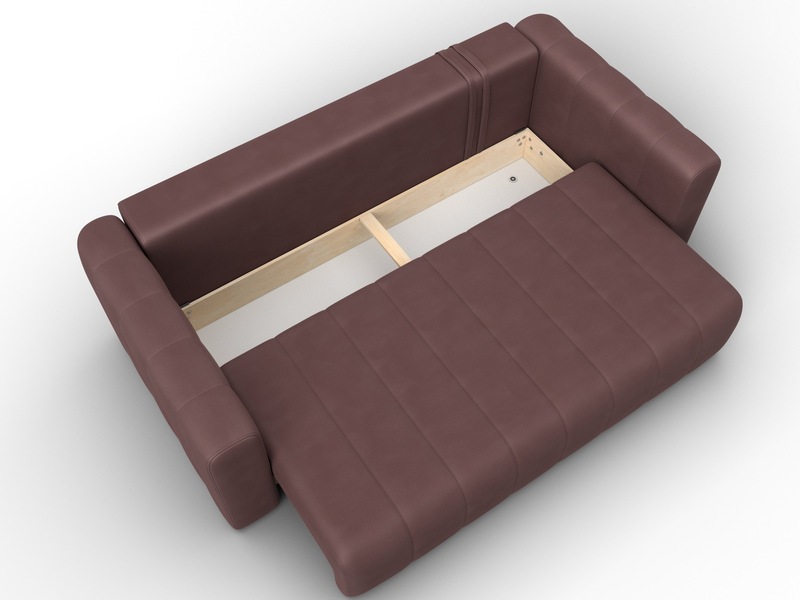 Диван прямой Лига-062 НПБ, Замша, JOLY 09 бордовый