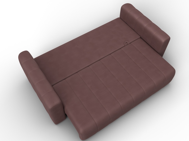 Диван прямой Лига-062 НПБ, Замша, JOLY 09 бордовый
