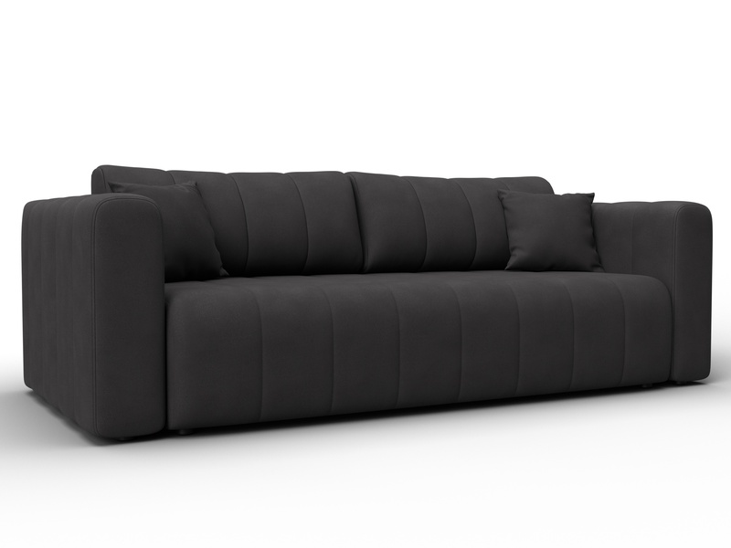 Диван прямой Лига-062 НПБ, Замша, JOLY 08 коричневый