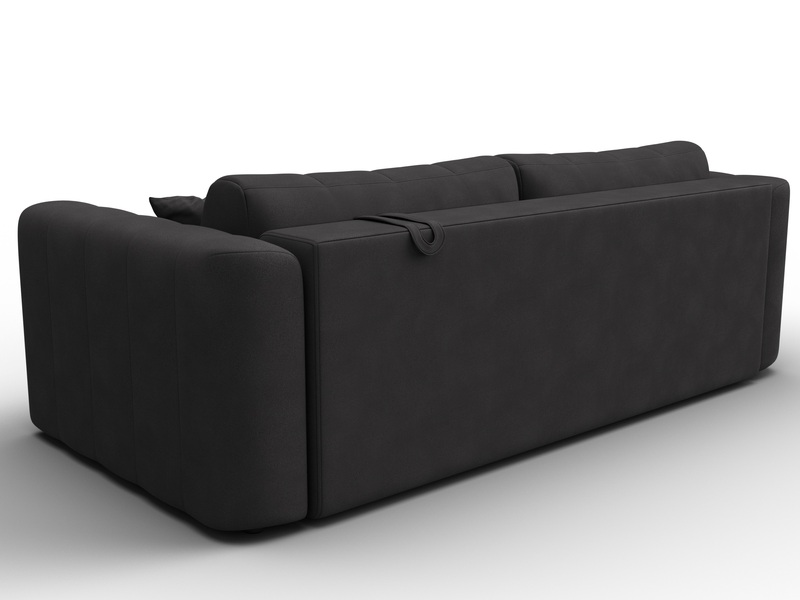 Диван прямой Лига-062 НПБ, Замша, JOLY 08 коричневый